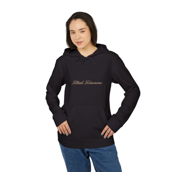 Adidas Unisex Fleece Hoodie with Inspirational 'Fitrah Feminine' Design - Image 3