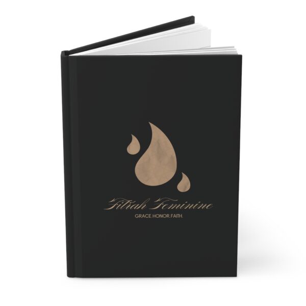 Fitrah Feminine Hardcover Journal - Elegant Matte Black Design - Image 3