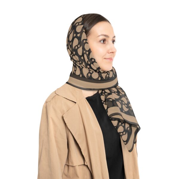 Fitrah Feminine Elegant Patterned Poly Scarf - Image 6