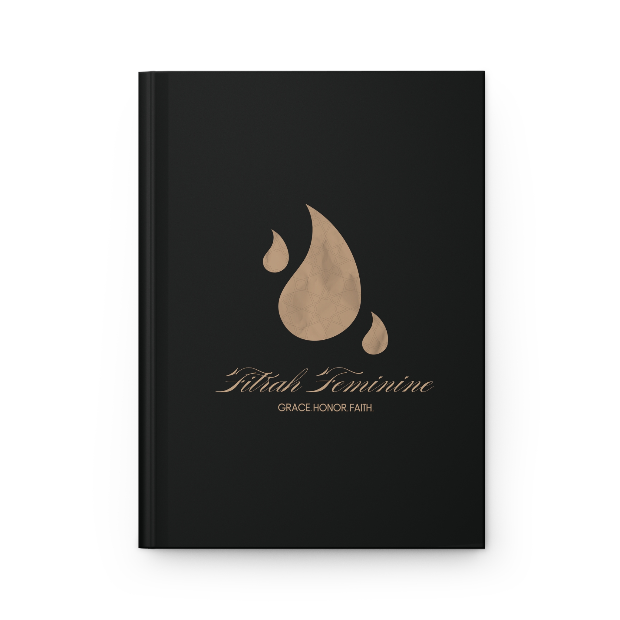 Fitrah Feminine Hardcover Journal - Elegant Matte Black Design