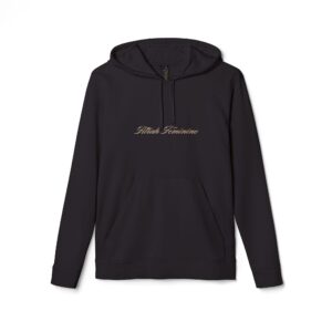 Adidas Unisex Fleece Hoodie with Inspirational 'Fitrah Feminine' Design