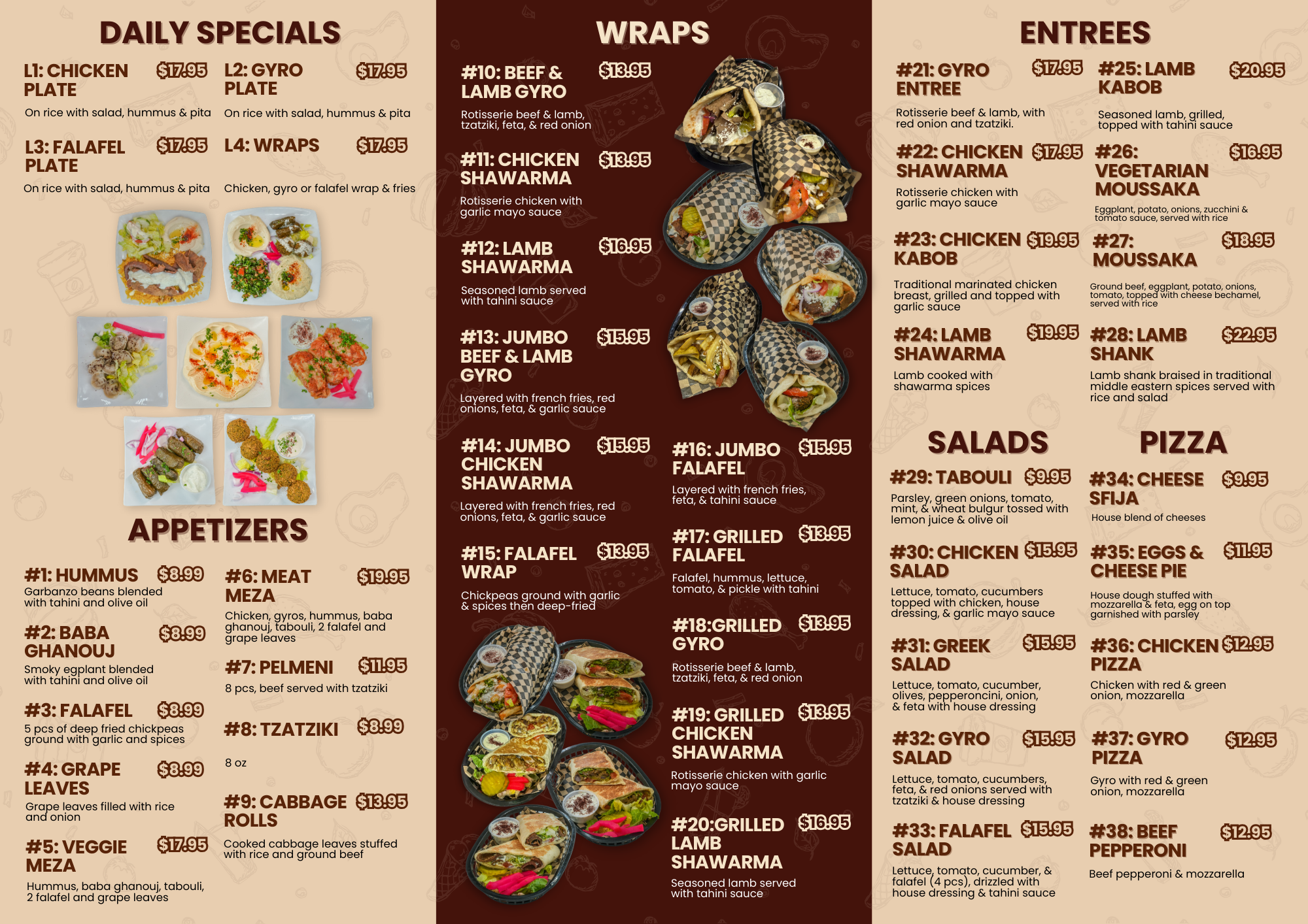 02 Sophias Cafe Trifold Menu A4 Size