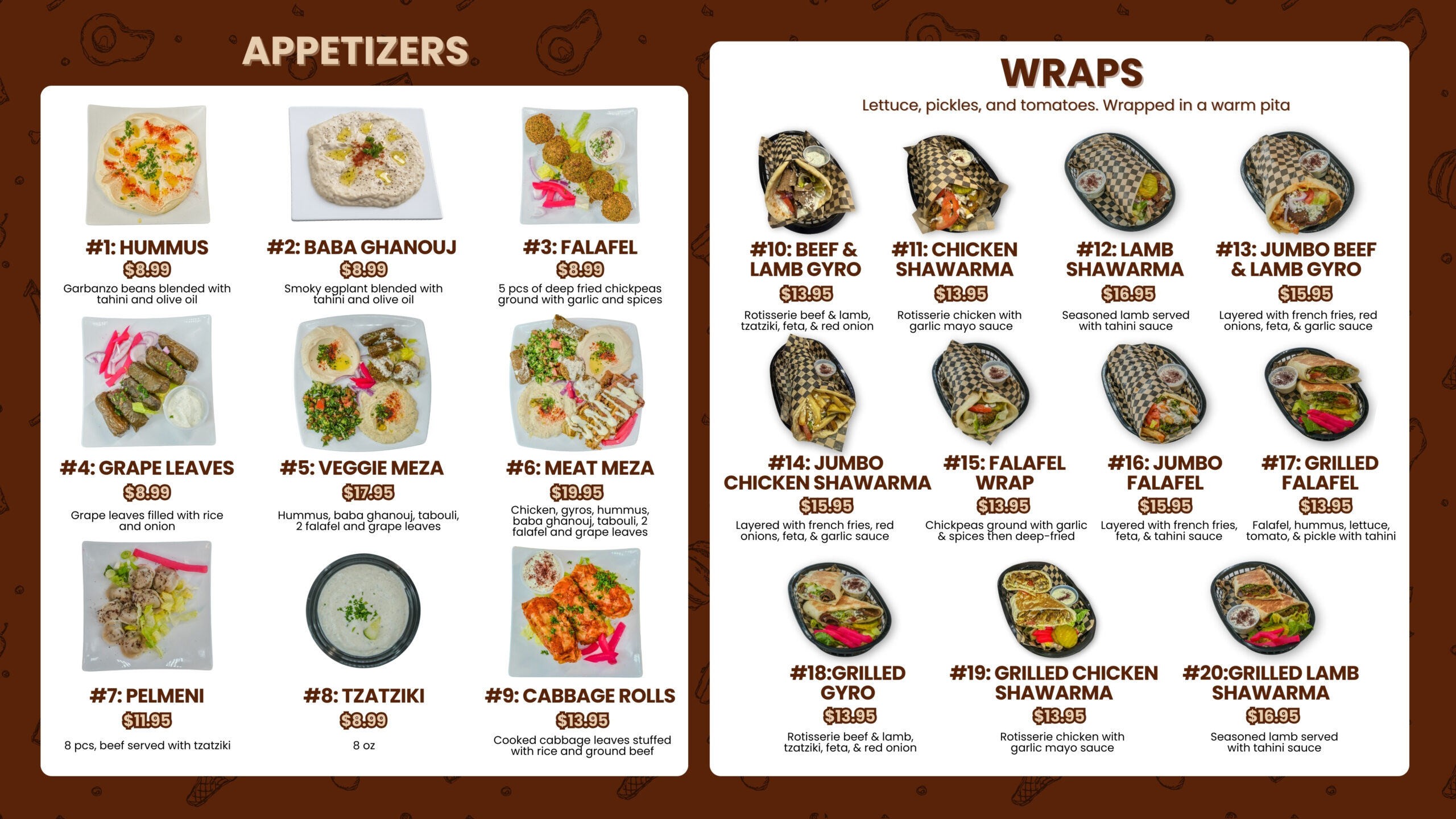Sophias Cafe Menu Board 1