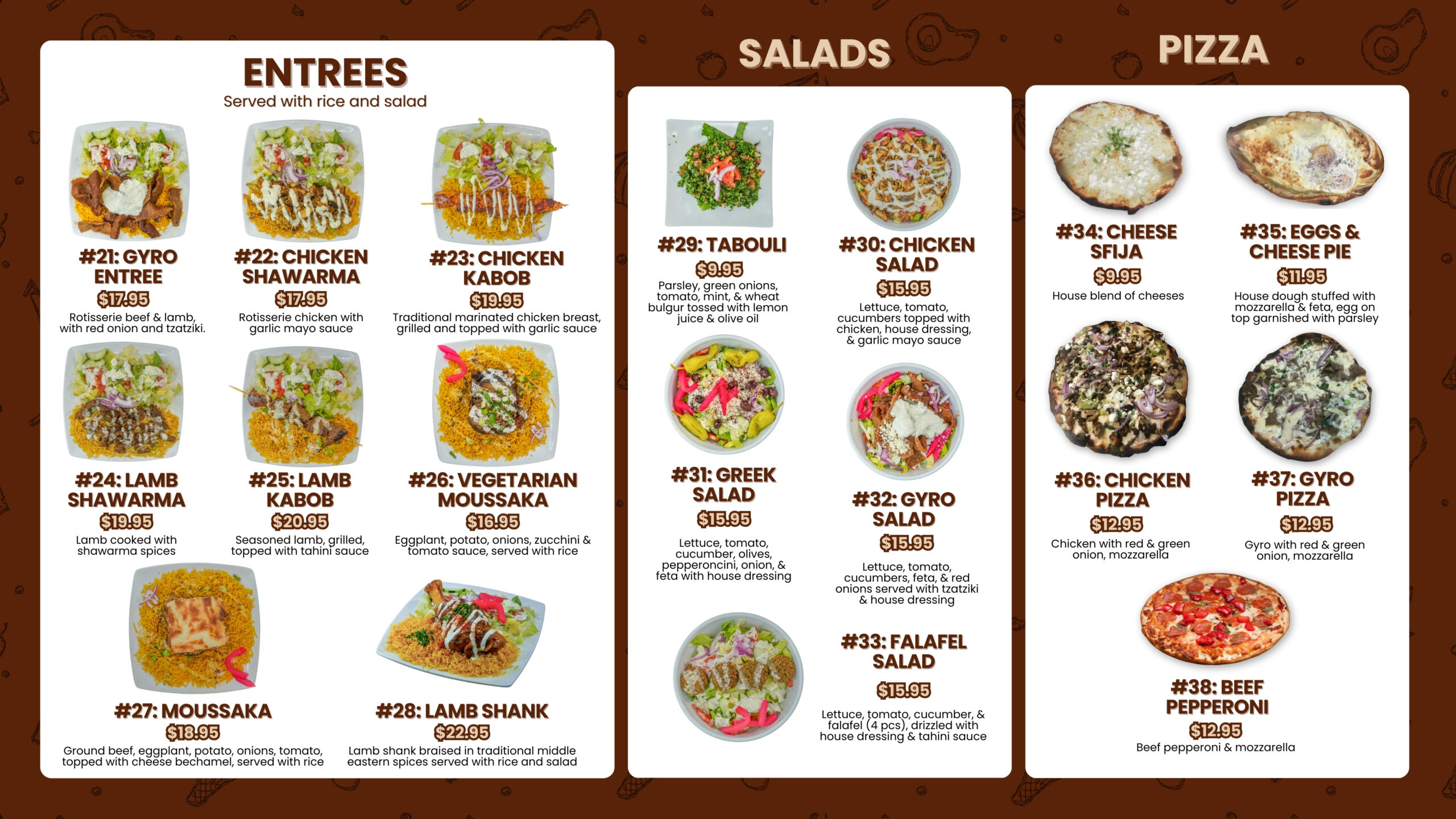 Sophias Cafe Menu Board 2
